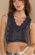 Load image into Gallery viewer, Knit Bralette Top - Charcoal