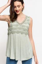 Load image into Gallery viewer, V-Neck Sleeveless Top - Desert Sage