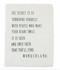 The Secret Is (Alice In Wonderland) Handmade Art Print