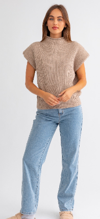Power Sweater Vest - Taupe