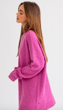 Load image into Gallery viewer, Pink Oversized Sweater Dress
