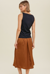 Boat Neck Top - Black