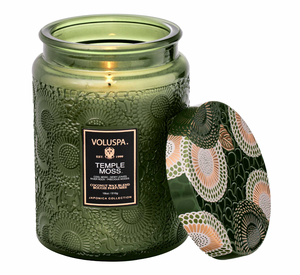 Temple Moss Large Glass Jar Candle