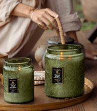 Load image into Gallery viewer, Temple Moss Large Glass Jar Candle
