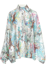 Load image into Gallery viewer, Exotic Jungle Satin Shirt