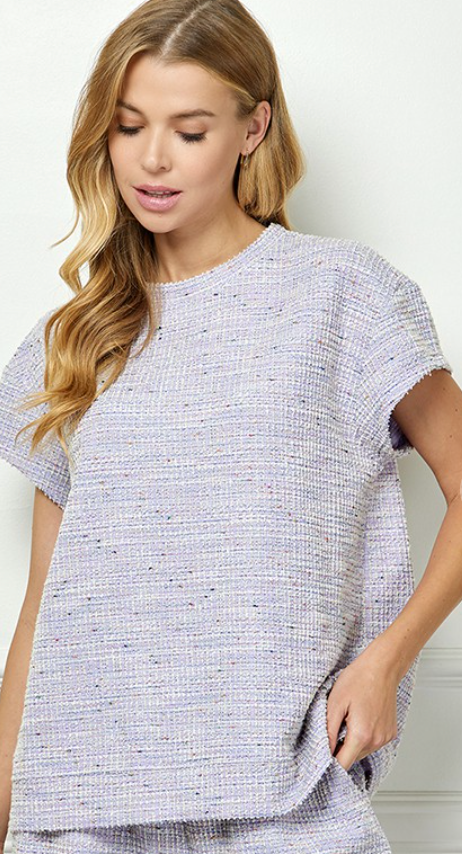 Lavender Boucle Textured Set