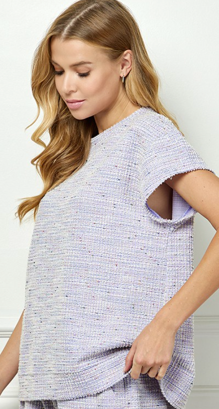 Lavender Boucle Textured Set