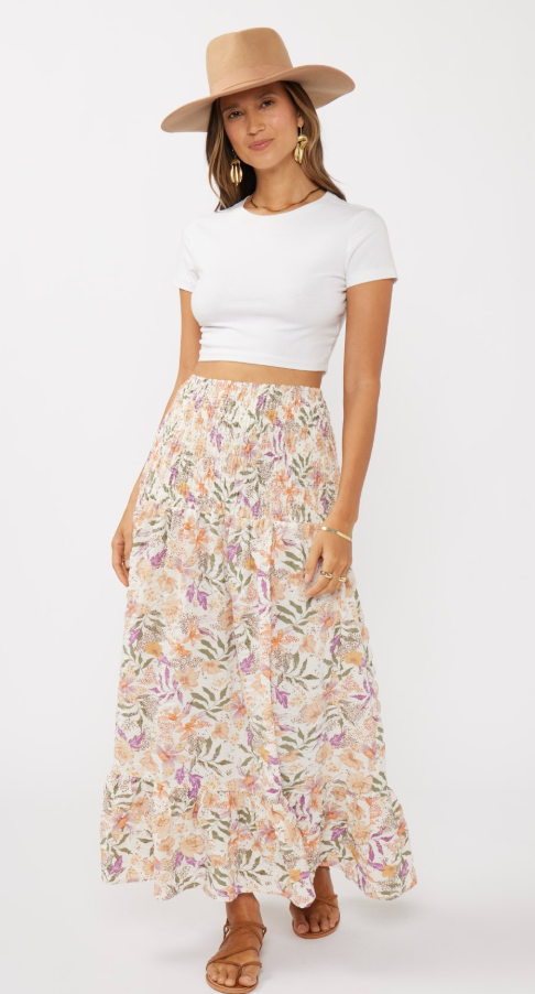 Floral Smocked Skirt