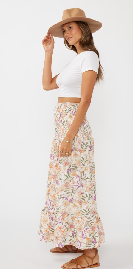 Floral Smocked Skirt