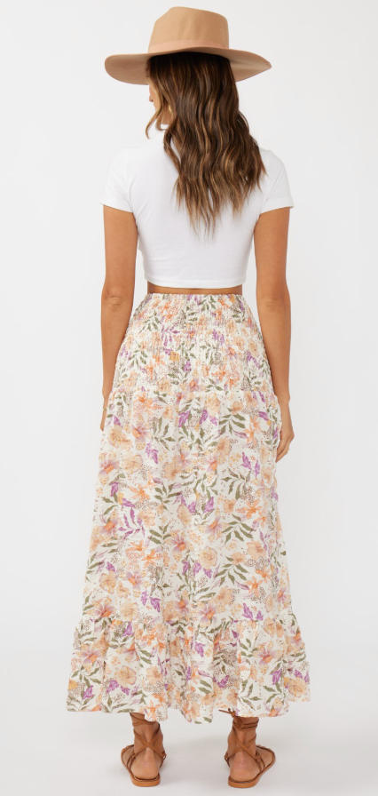 Floral Smocked Skirt