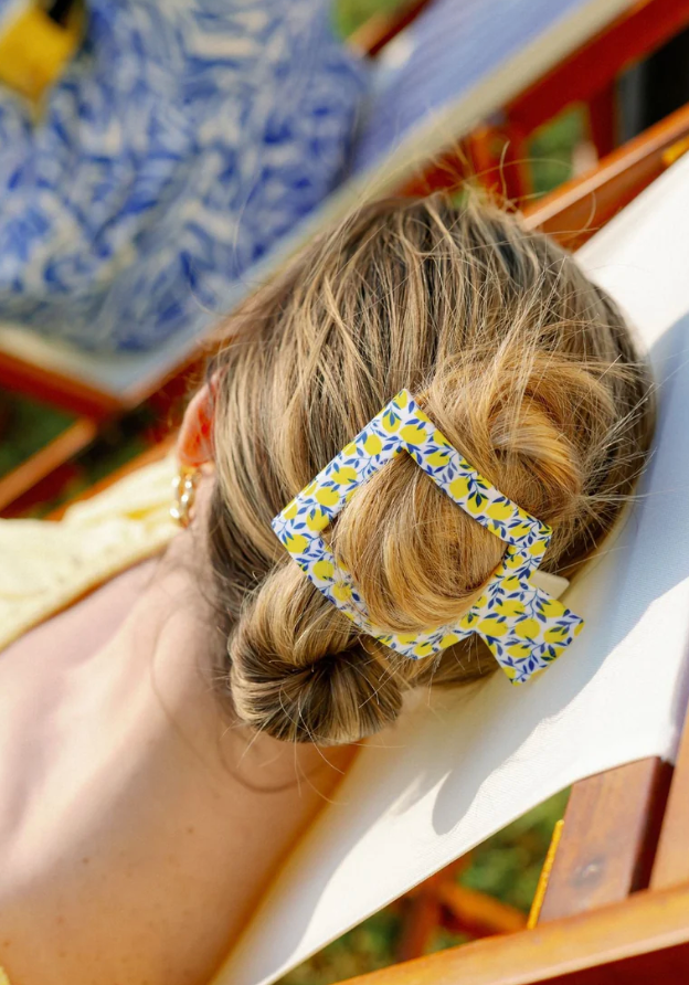 Medium Flat Hair Clip - Limoncello