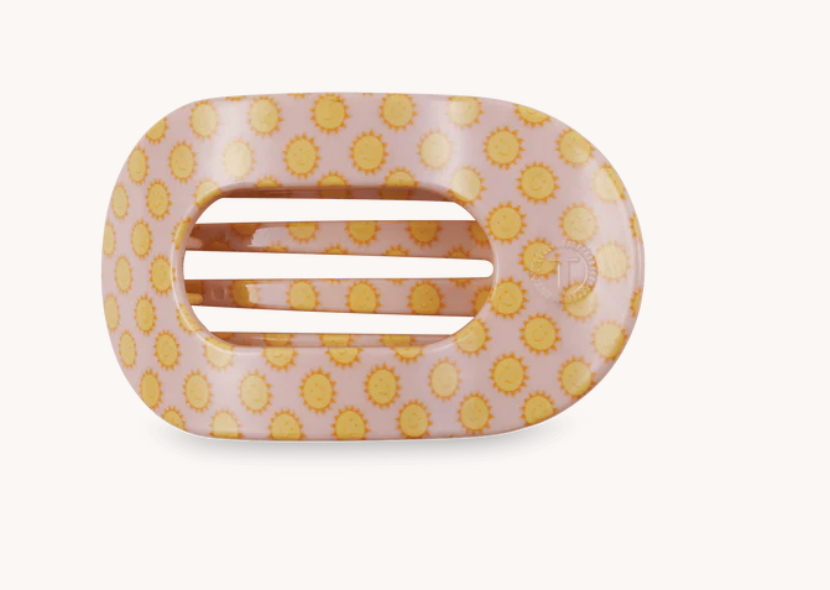 Small Round Flat Hair Clip - Sunny Days Ahead