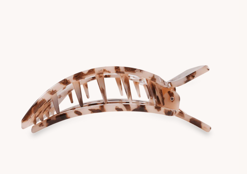 Blonde Tortoise Large Flat Square Clip