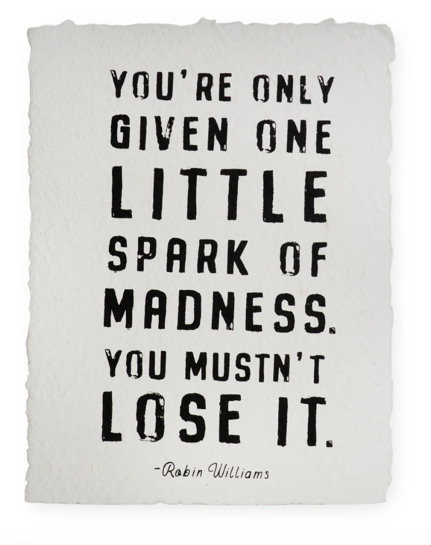 You're Only Given Handmade Paper Print