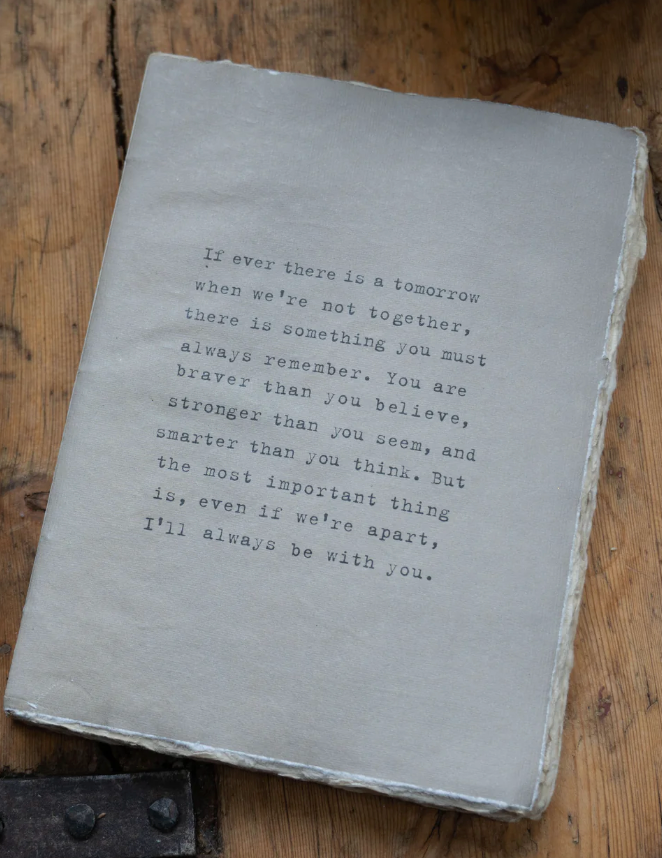 A. A. Milne Deckled Edge Notebook - Sage
