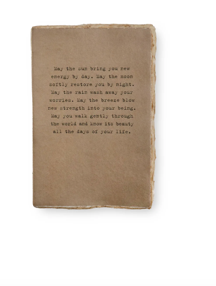 Apache Blessing Deckled Edge Notebook - Sage