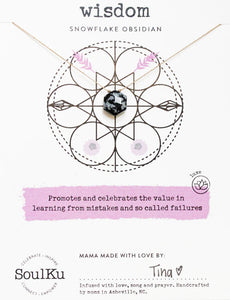 Snowflake Obsidian Sacred Necklace - Wisdom