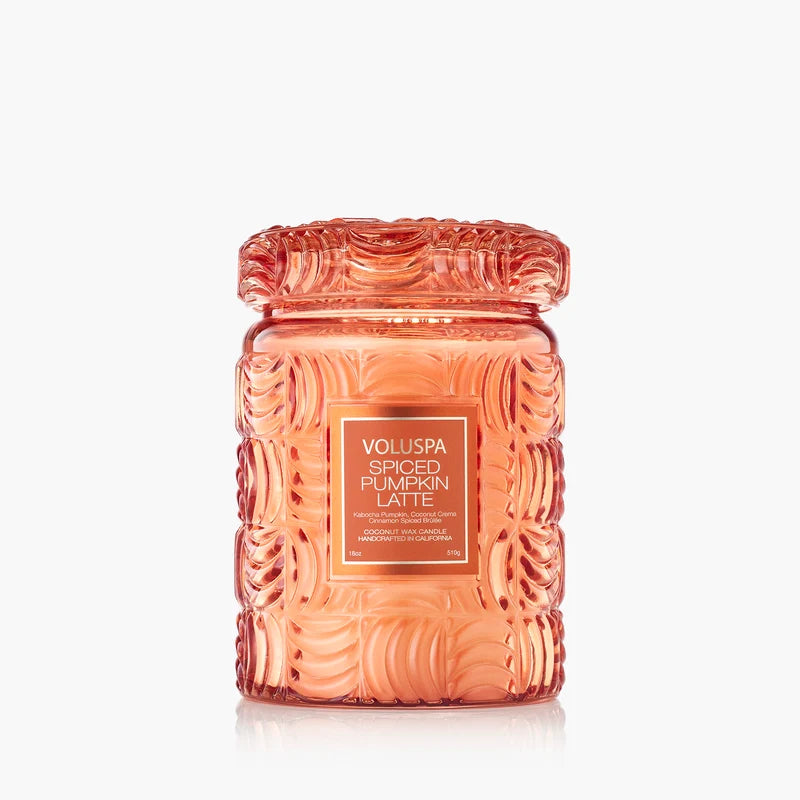Spiced Pumpkin Latte Large Glass Jar Candle 18oz
