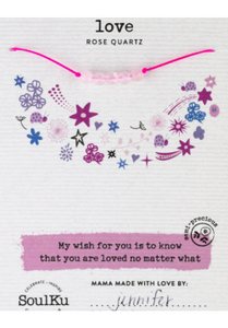 Little Wishes Kids Necklace- Rose Quartz