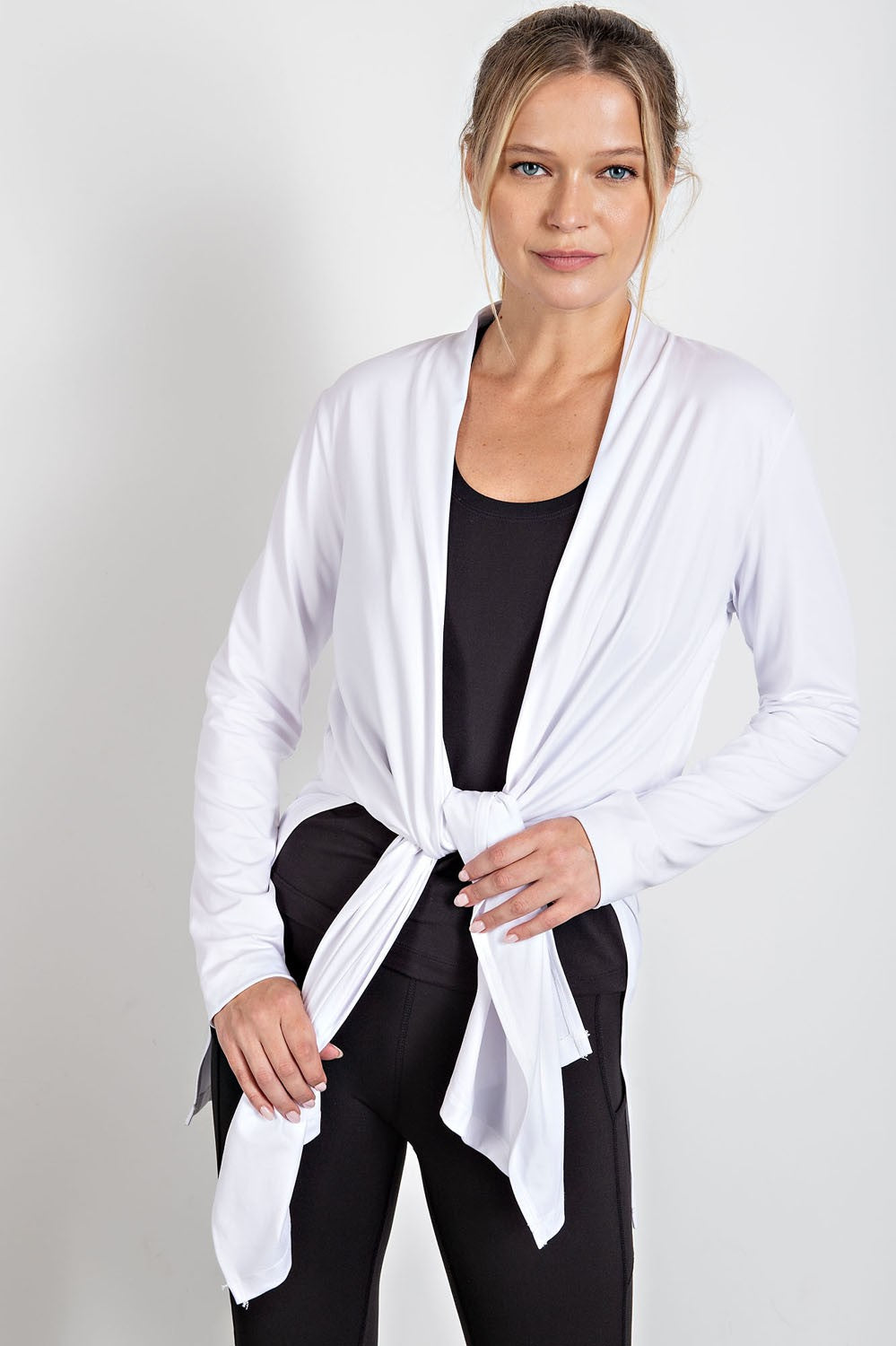 Butter Long Sleeve Cardigan - White