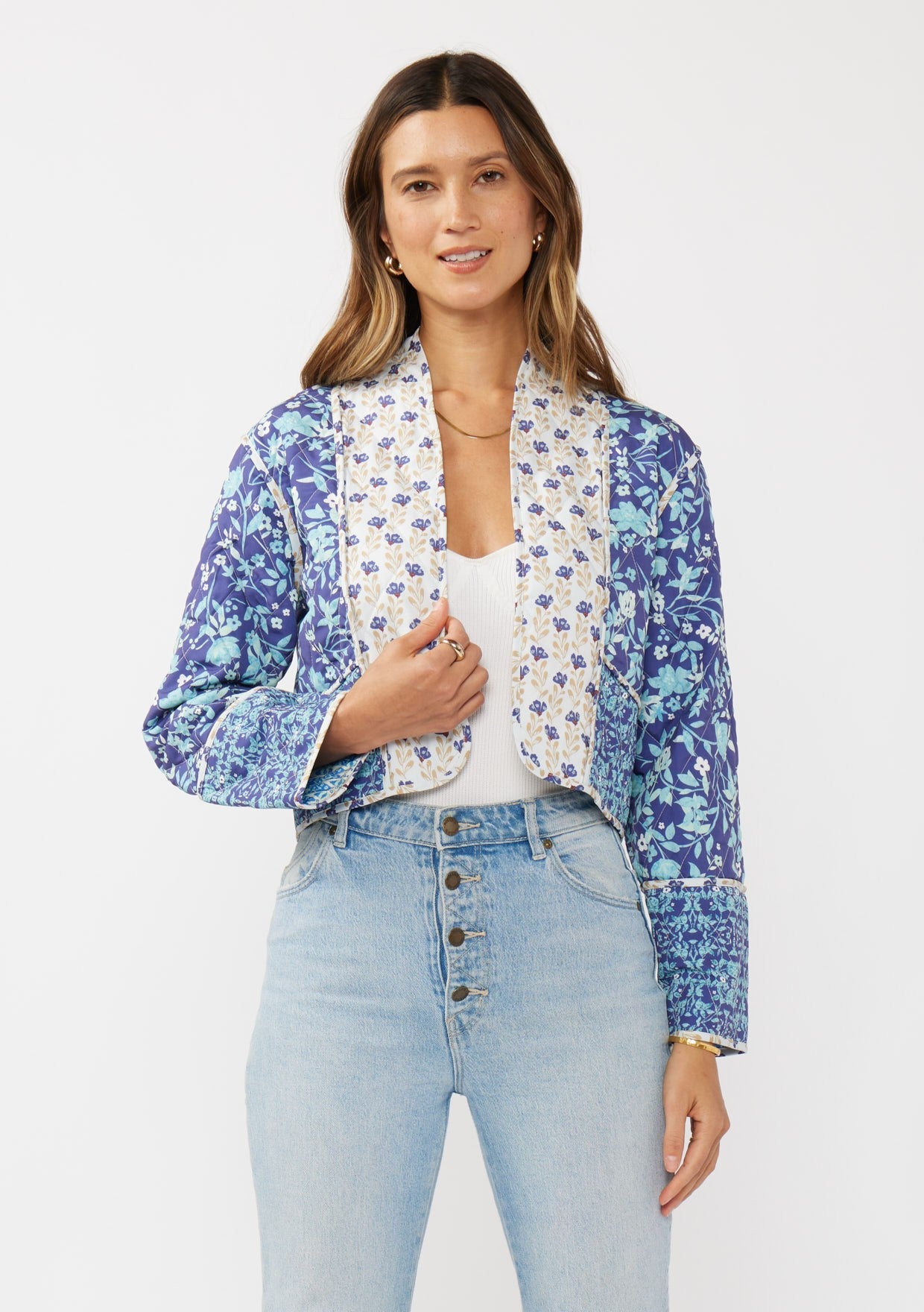 Reversible Floral Quilted Jacket