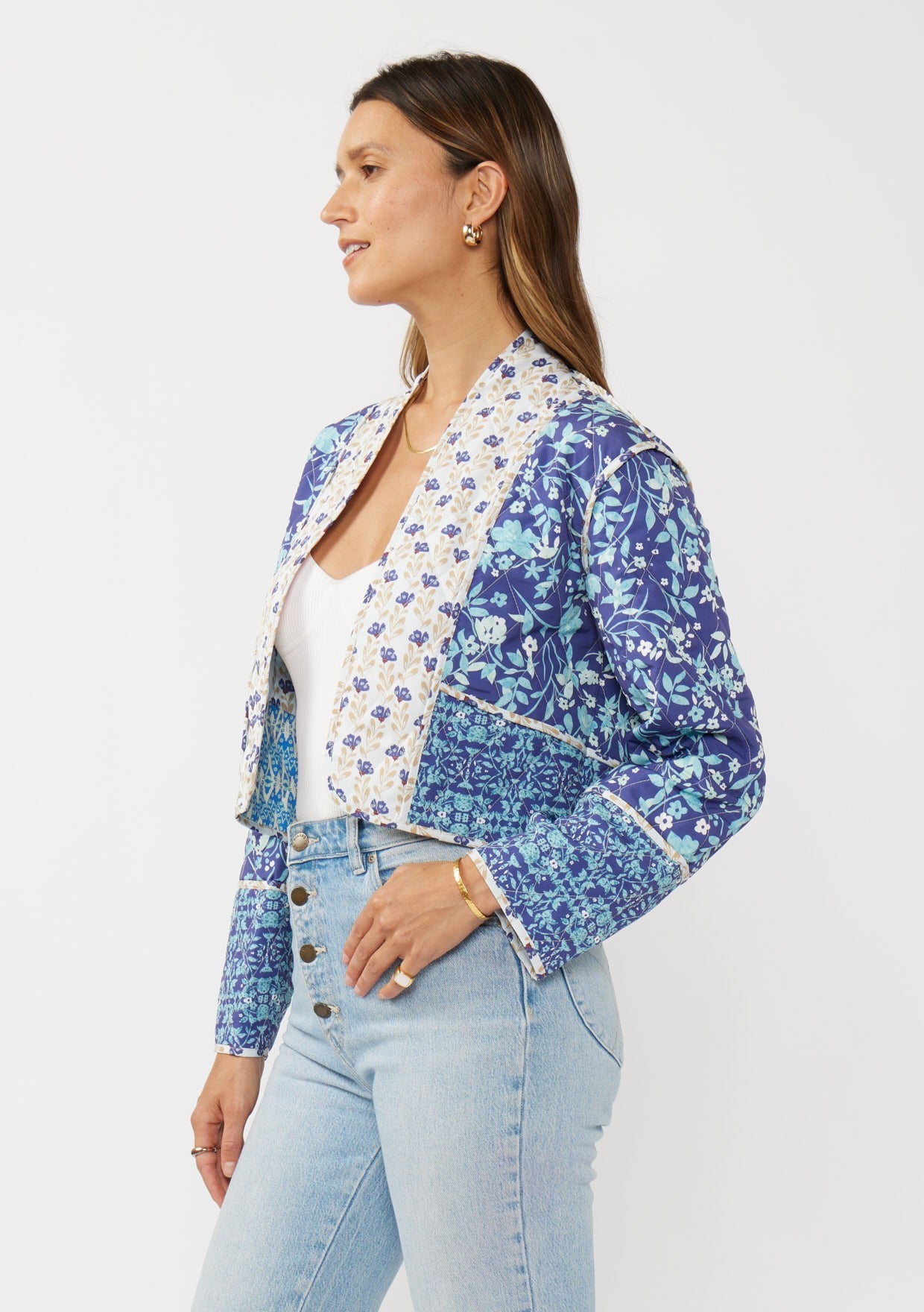 Reversible Floral Quilted Jacket