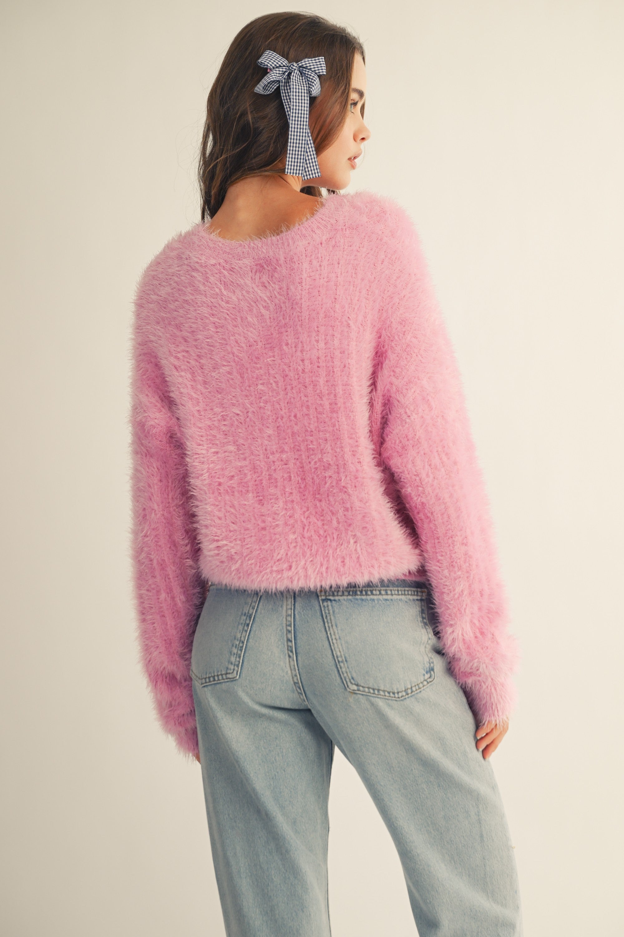 Cotton Candy Fluff Sweater - Pastel Pink