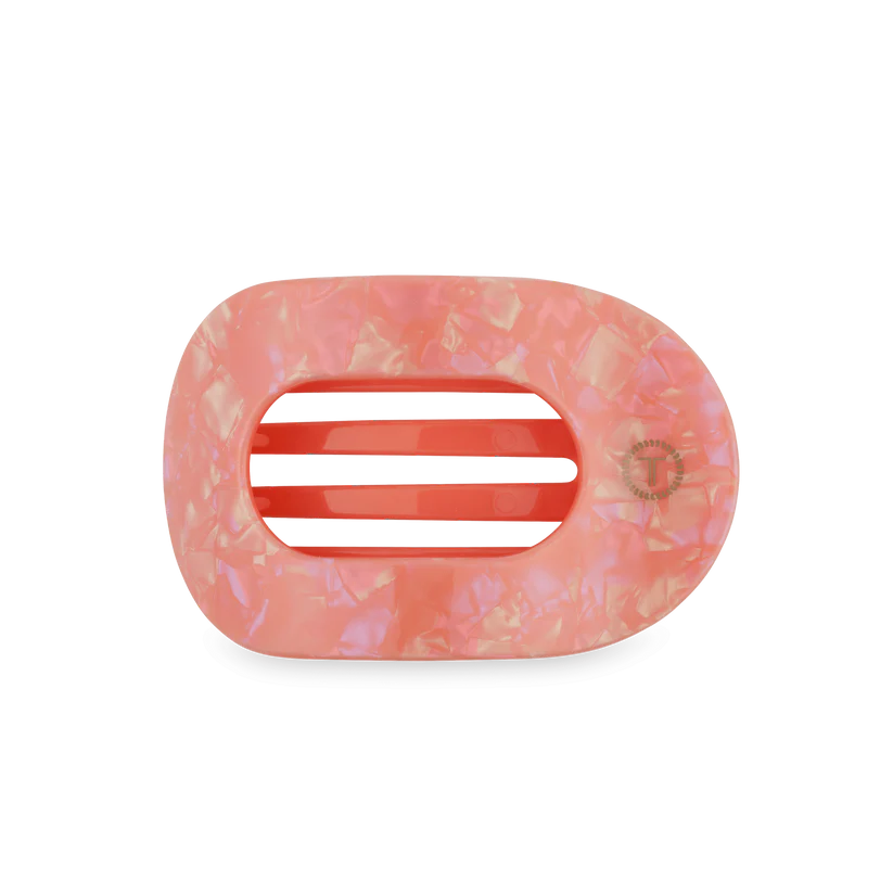 Dreamsicle Medium Flat Round Hair Clip