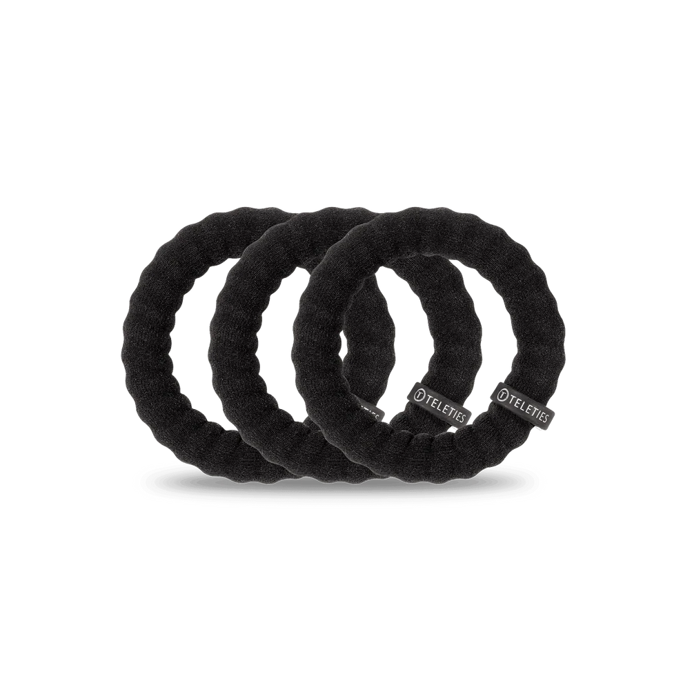 Large Nylon Hair Ties- Jet Black
