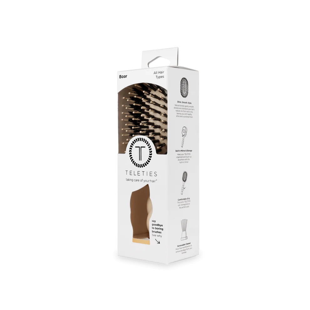 Mini Boar Brush- Tan
