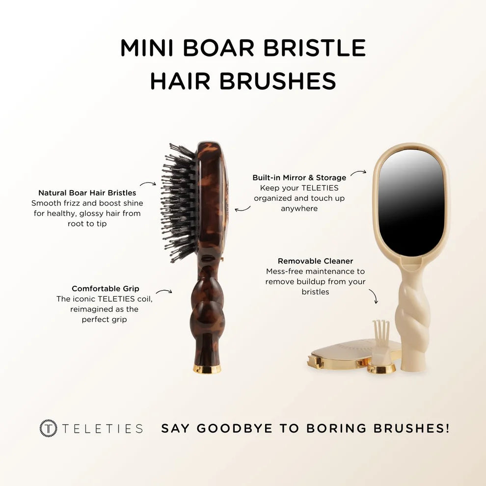 Mini Boar Brush- Tan