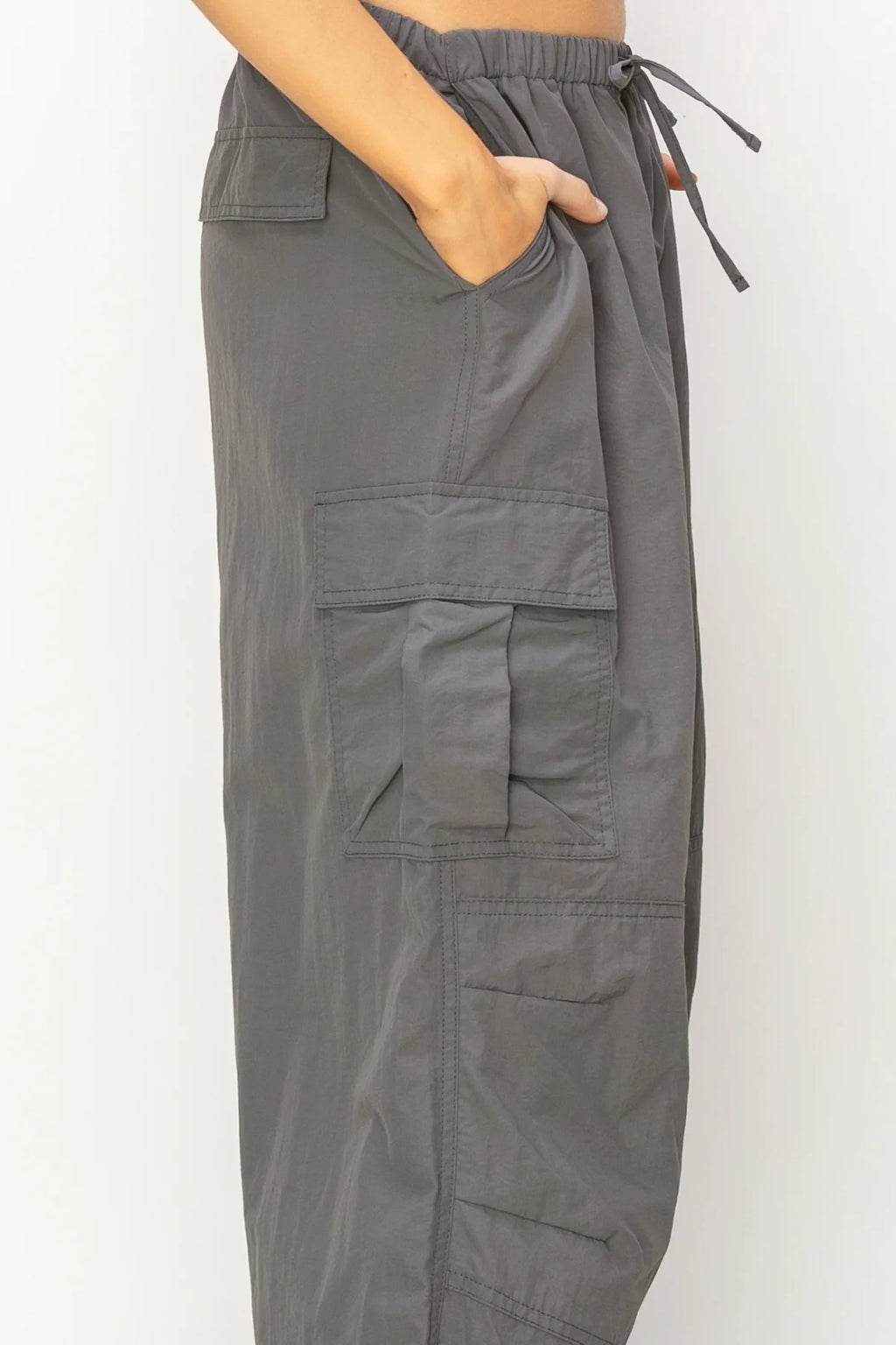 Parachute Cargo Pants - Grey
