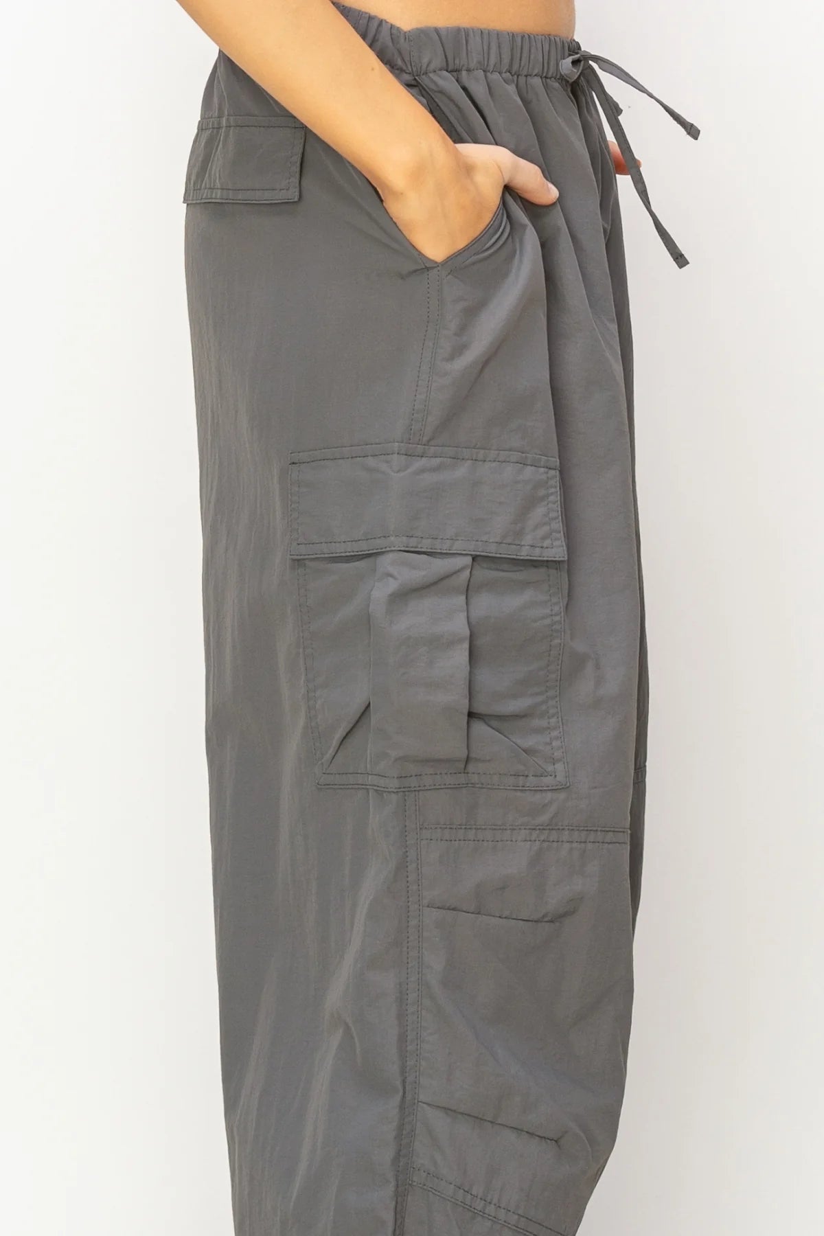 Parachute Cargo Pants - Grey