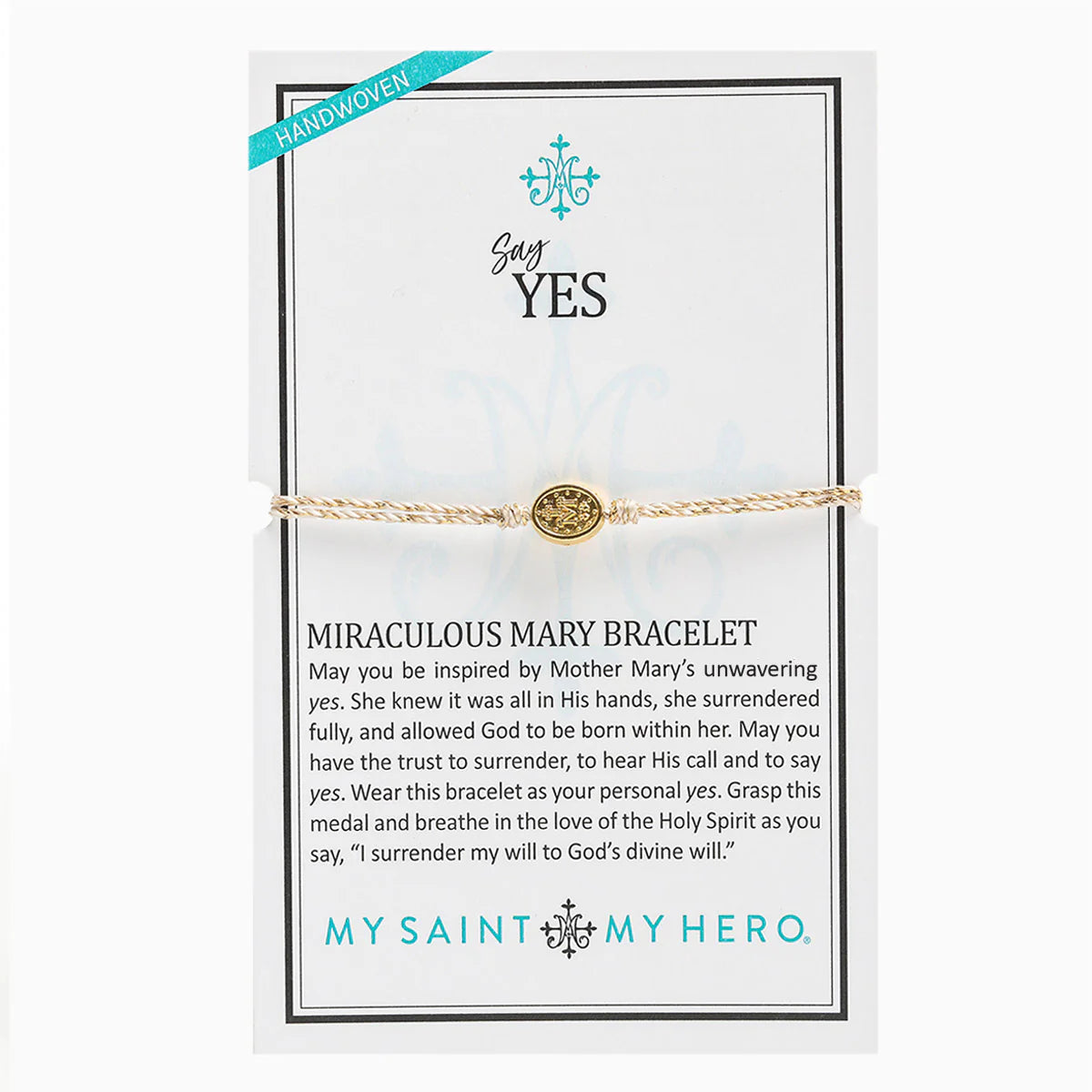 Say Yes Woven Miraculous Mary Bracelet