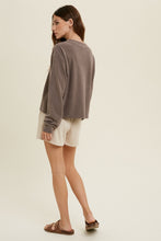 Load image into Gallery viewer, Fleece Relaxed Knit Top - Cocoa