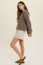 Load image into Gallery viewer, Fleece Relaxed Knit Top - Cocoa