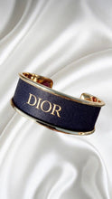 Load image into Gallery viewer, Navy &amp; Gold Dior Ribbon Cuff