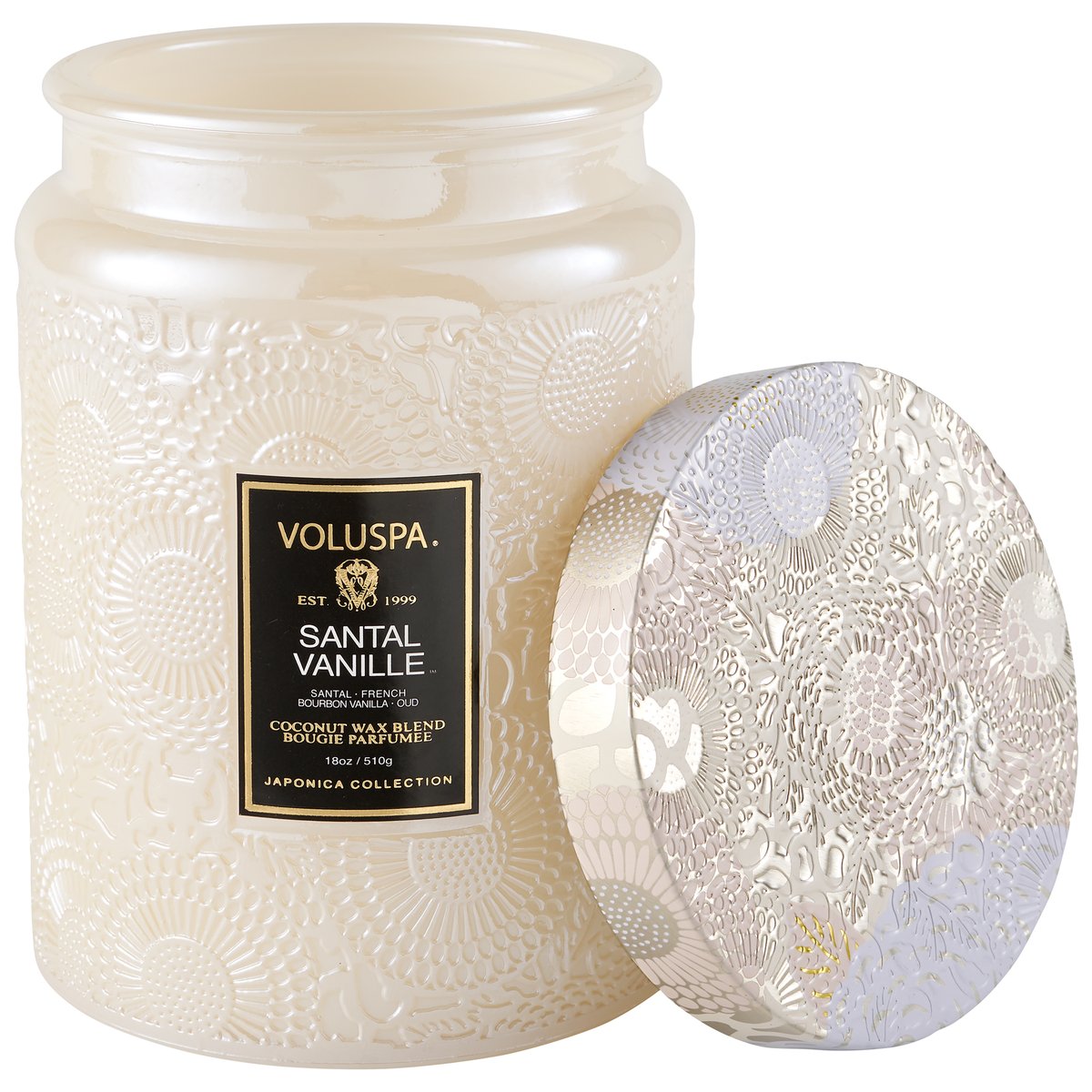 Santal Vanille Large Glass Jar Candle
