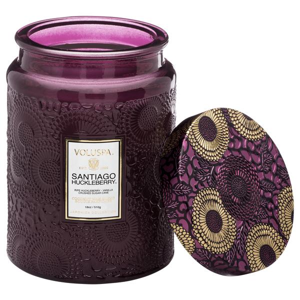 Santiago Huckleberry Large Glass Jar Candle