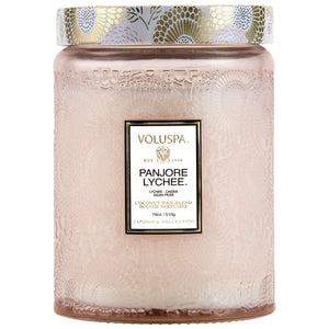 Panjore Lychee Large Glass Jar Candle