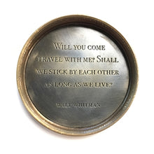 Load image into Gallery viewer, Walt Whitman Decorative Compass