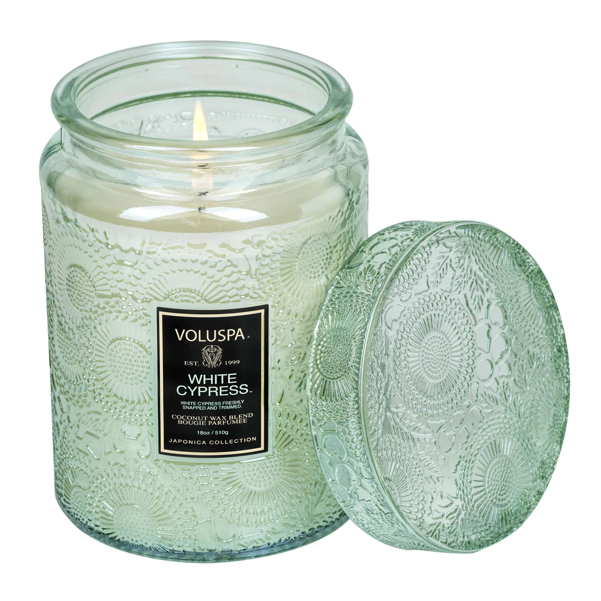 White Cypress Large Jar Candle 18oz