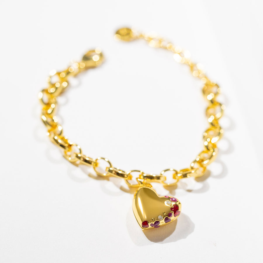 Jeweled Heart Bracelet