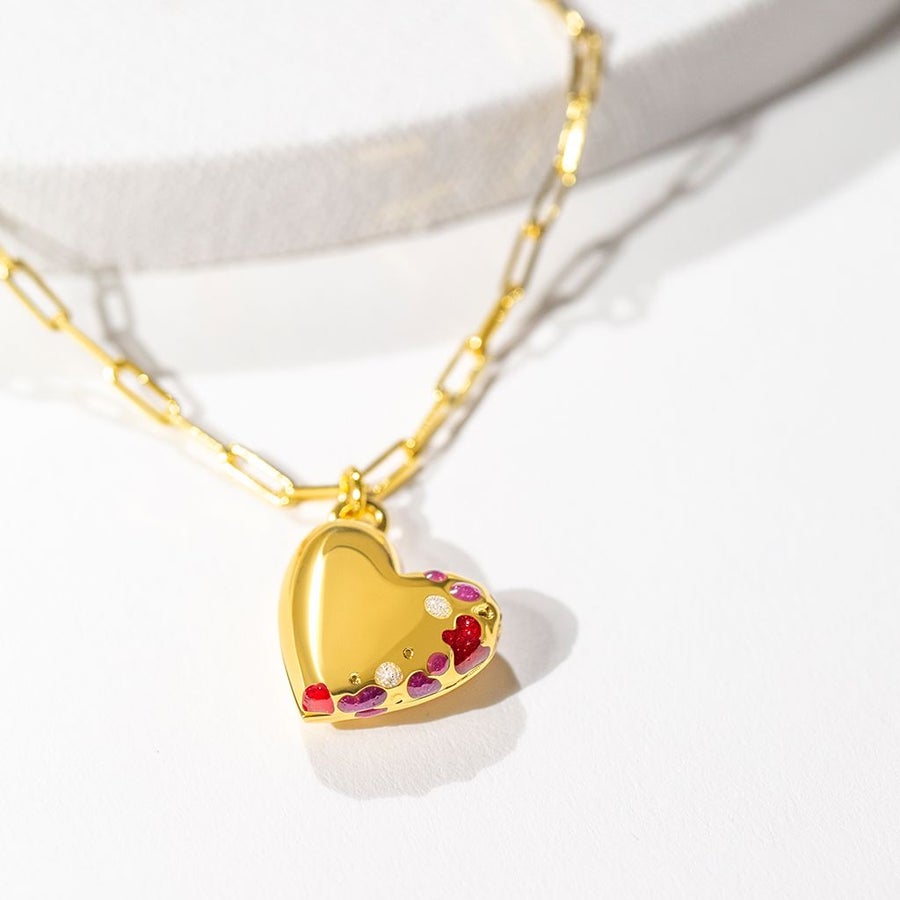 Jeweled Heart Locket