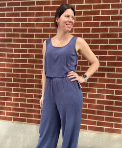 Linen Two Piece Crop Tank and Pant Set
