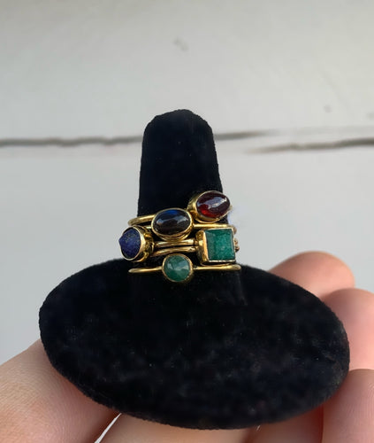 Brass & Gemstone Ring
