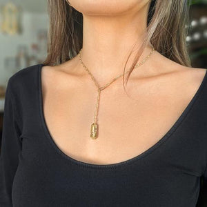 Polygon Lariat Locket