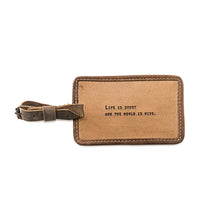 Load image into Gallery viewer, Leather Luggage Tag - Life Is Short
