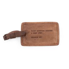 Load image into Gallery viewer, Cheshire Cat Leather Luggage Tag