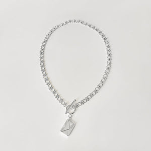 Love Letter Envelope Locket - Silver